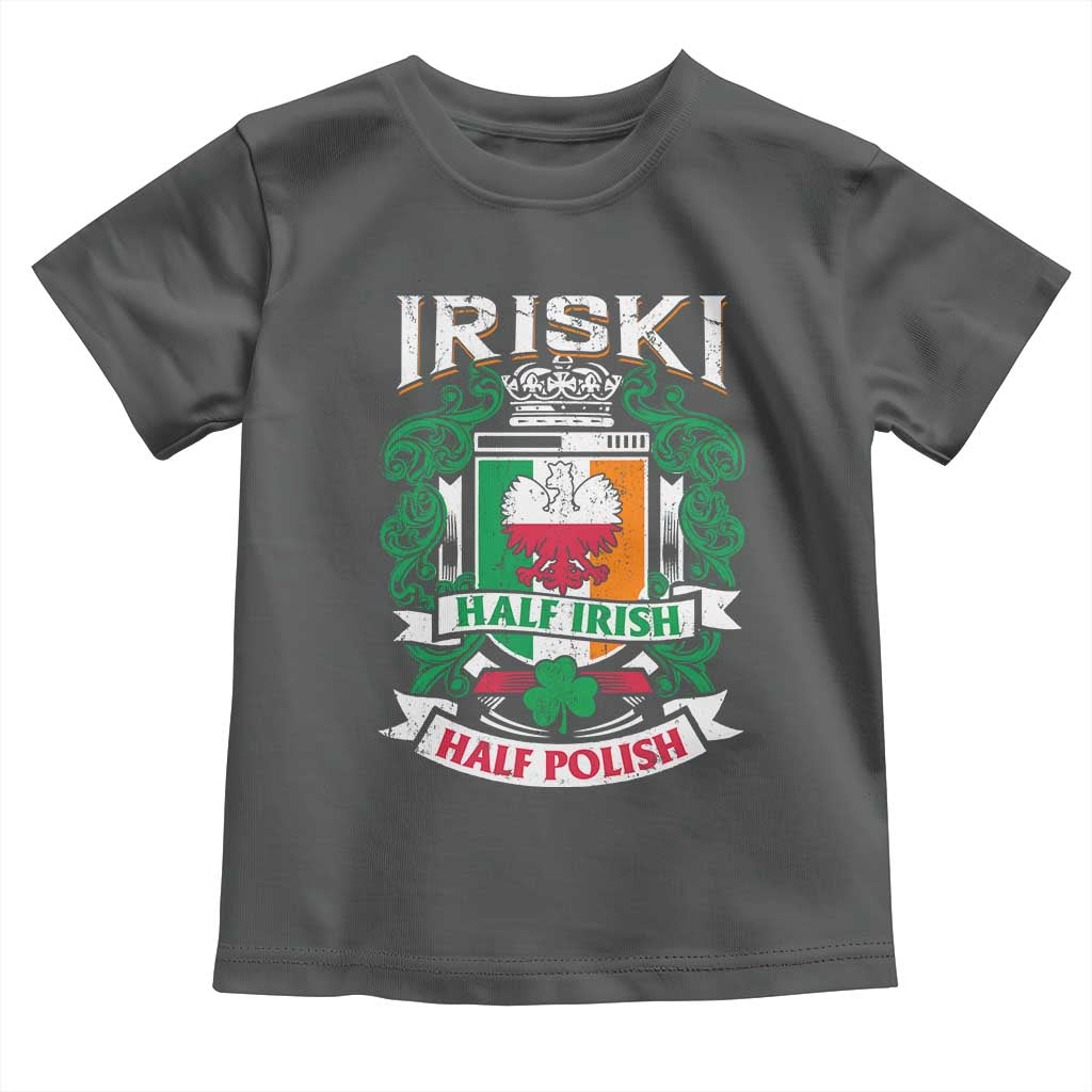 Iriski Half Irish Half Polish Toddler T Shirt Polish St Patricks Day Eagle