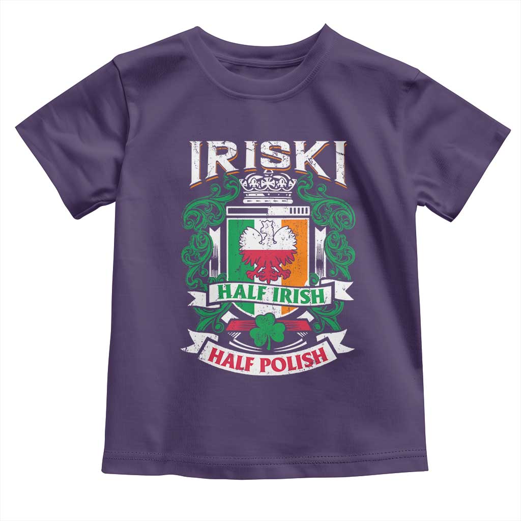 Iriski Half Irish Half Polish Toddler T Shirt Polish St Patricks Day Eagle