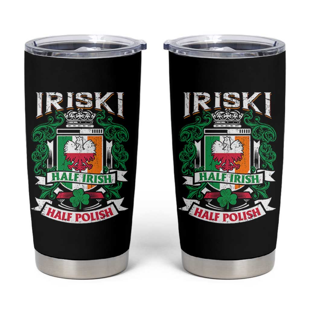 Iriski Half Irish Half Polish Tumbler Cup Polish St Patricks Day Eagle