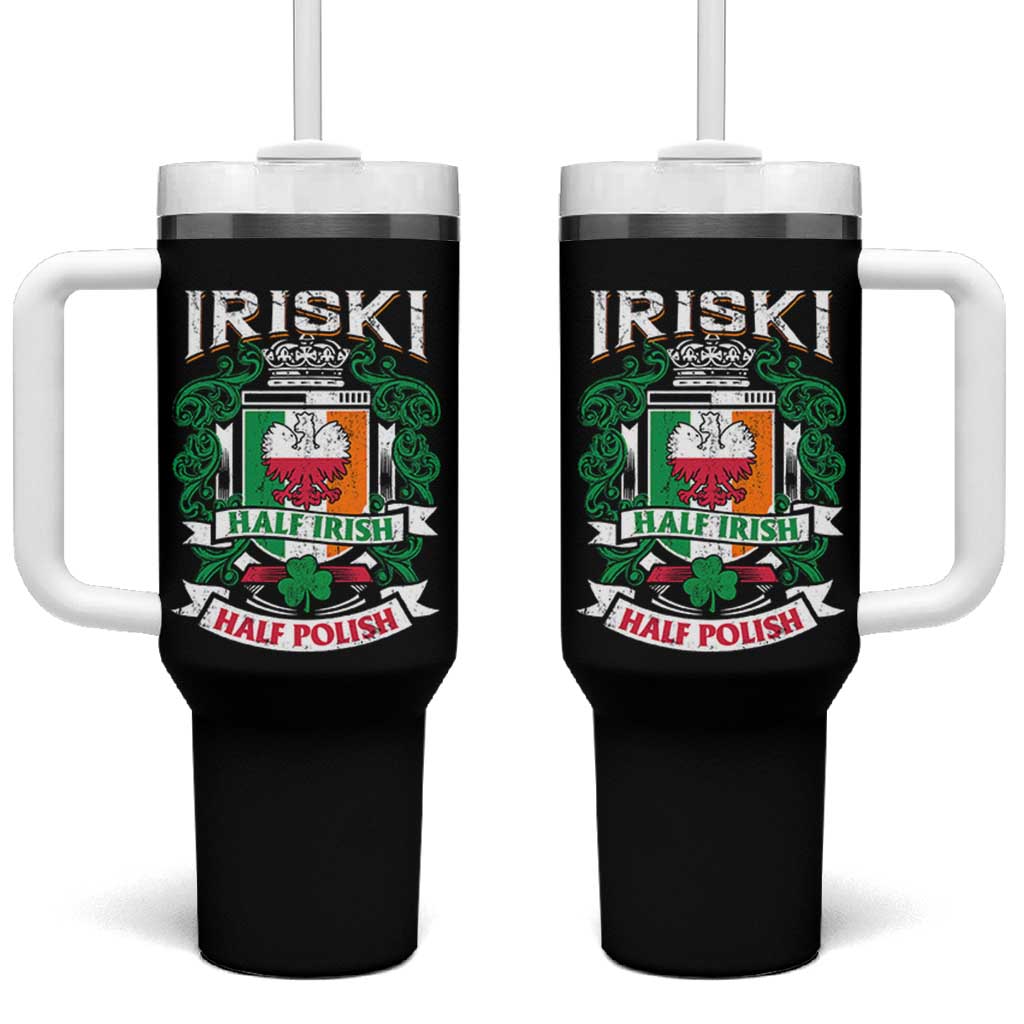 Iriski Half Irish Half Polish Tumbler With Handle Polish St Patricks Day Eagle