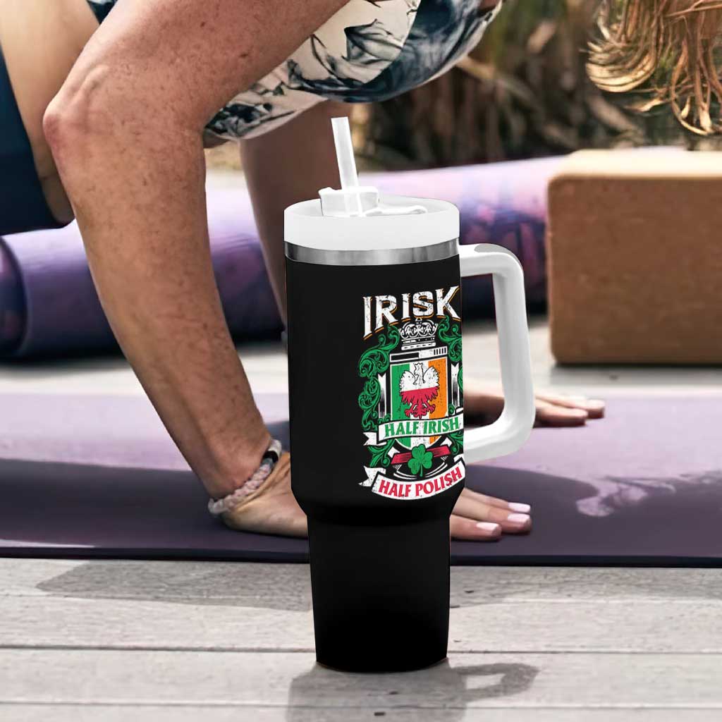 Iriski Half Irish Half Polish Tumbler With Handle Polish St Patricks Day Eagle