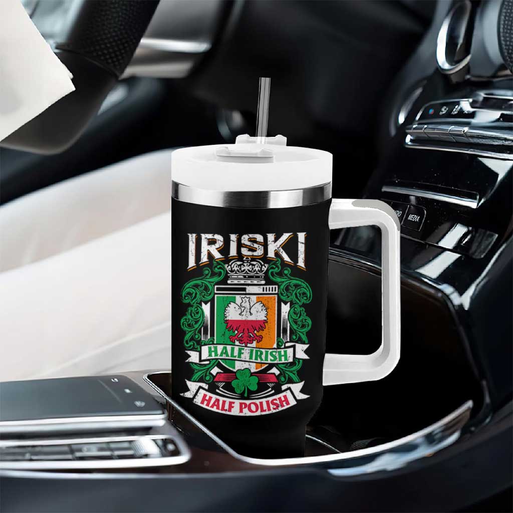 Iriski Half Irish Half Polish Tumbler With Handle Polish St Patricks Day Eagle