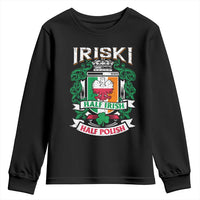 Iriski Half Irish Half Polish Youth Sweatshirt Polish St Patricks Day Eagle