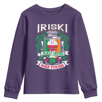 Iriski Half Irish Half Polish Youth Sweatshirt Polish St Patricks Day Eagle