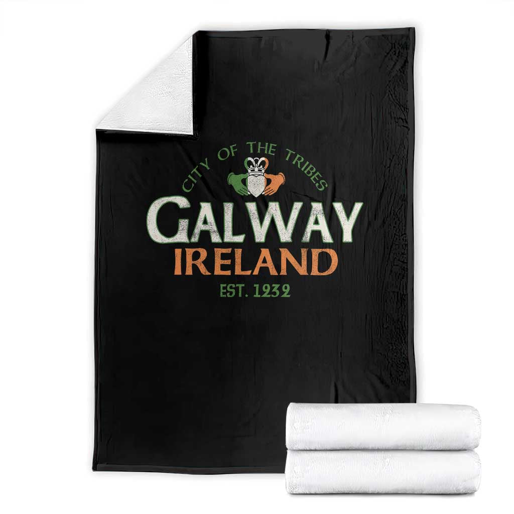 Claddagh Galway Ireland Throw Blanket City Of The Tribes Est 1232