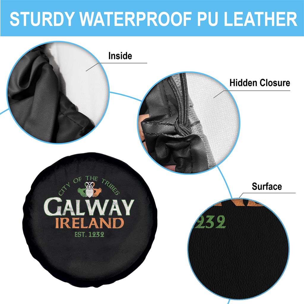 Claddagh Galway Ireland Spare Tire Cover City Of The Tribes Est 1232