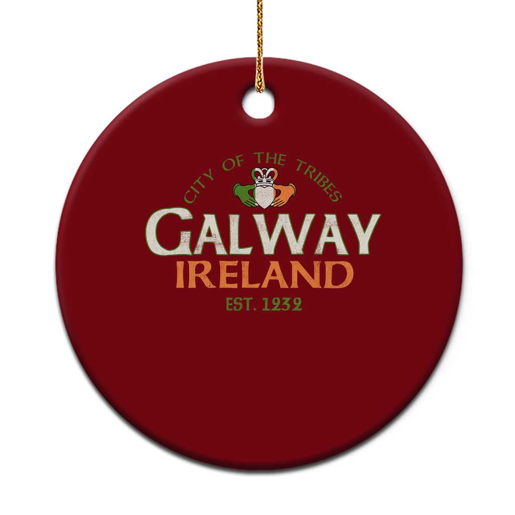 Claddagh Galway Ireland Ceramic Ornament City Of The Tribes Est 1232