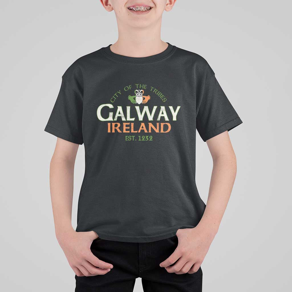 Claddagh Galway Ireland T Shirt For Kid City Of The Tribes Est 1232