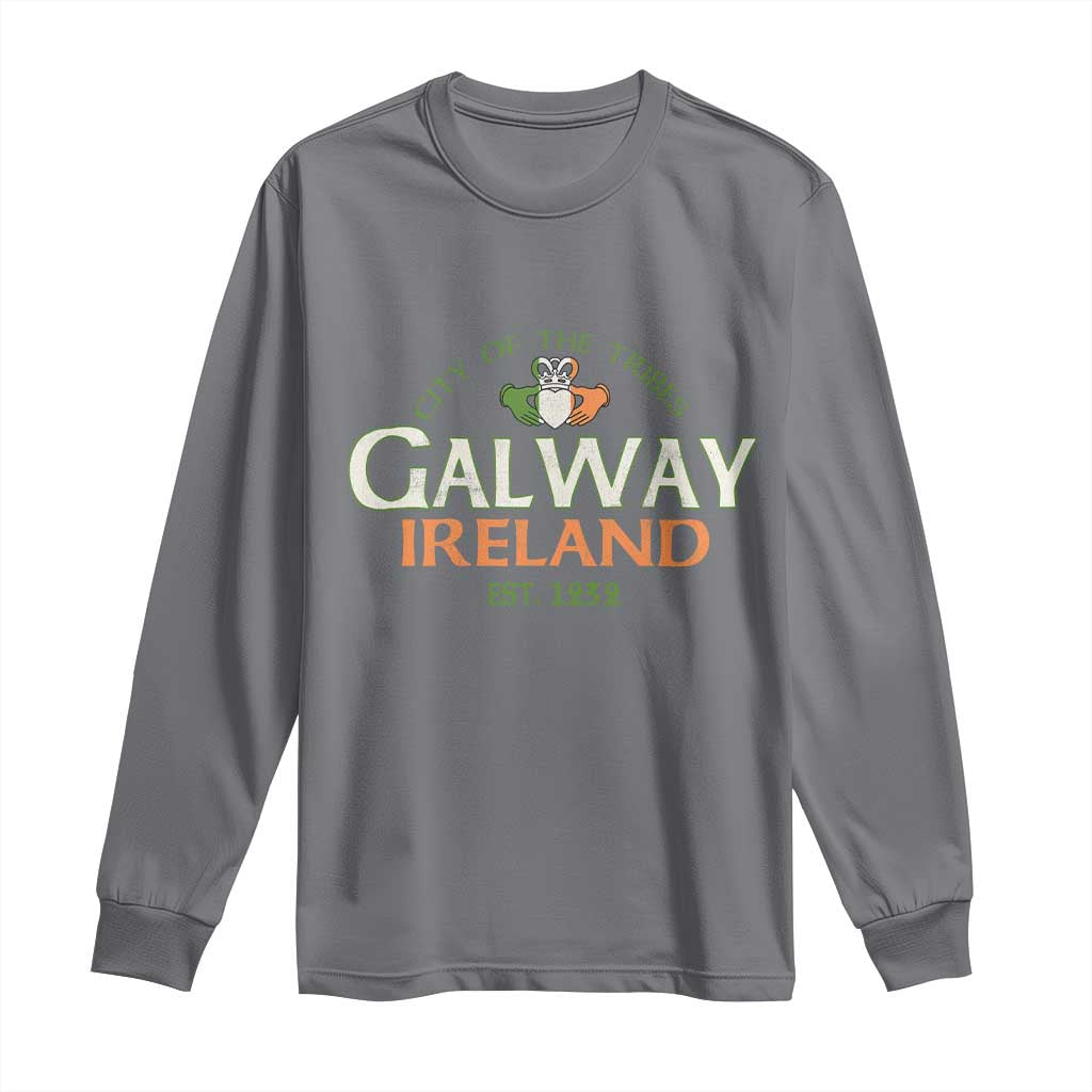 Claddagh Galway Ireland Long Sleeve Shirt City Of The Tribes Est 1232