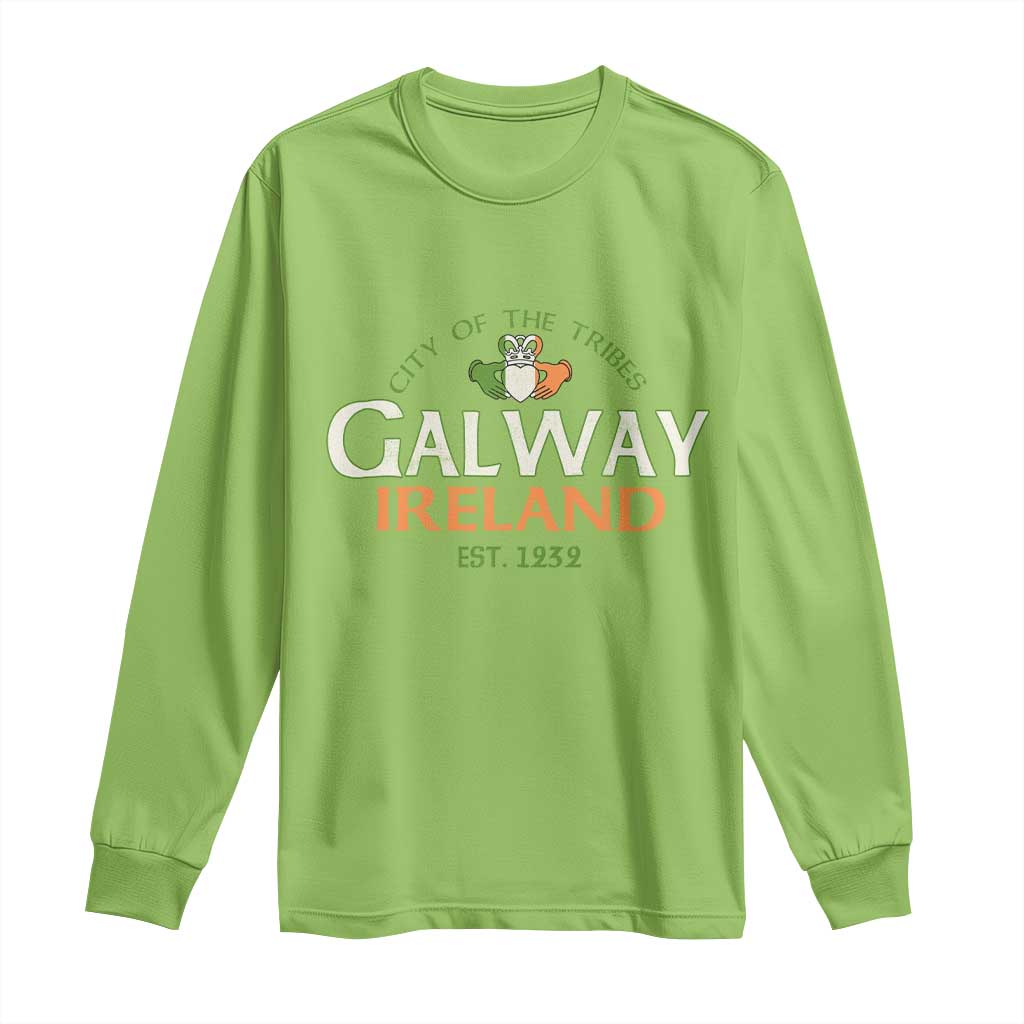 Claddagh Galway Ireland Long Sleeve Shirt City Of The Tribes Est 1232