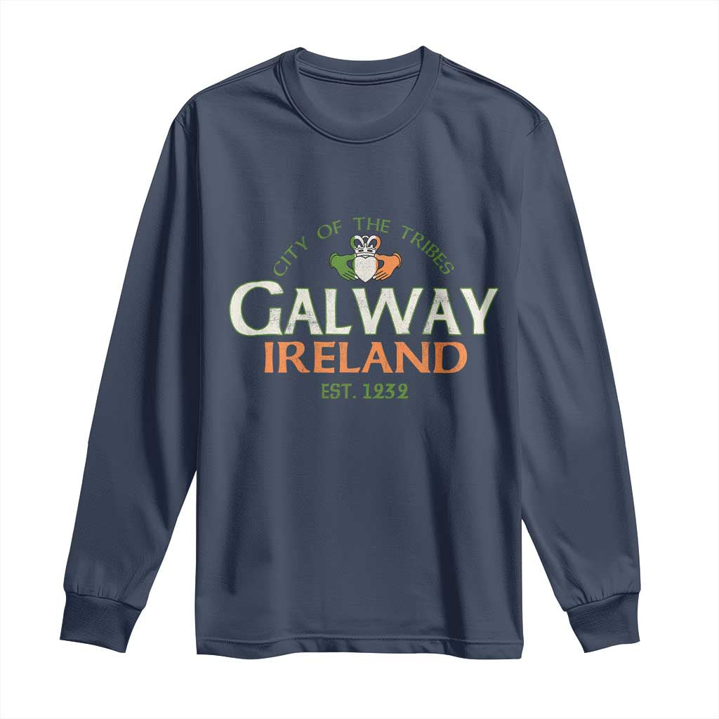 Claddagh Galway Ireland Long Sleeve Shirt City Of The Tribes Est 1232