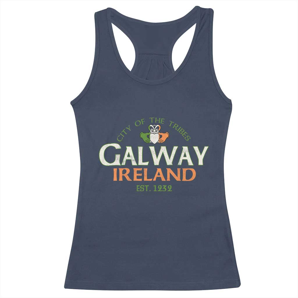Claddagh Galway Ireland Racerback Tank Top City Of The Tribes Est 1232
