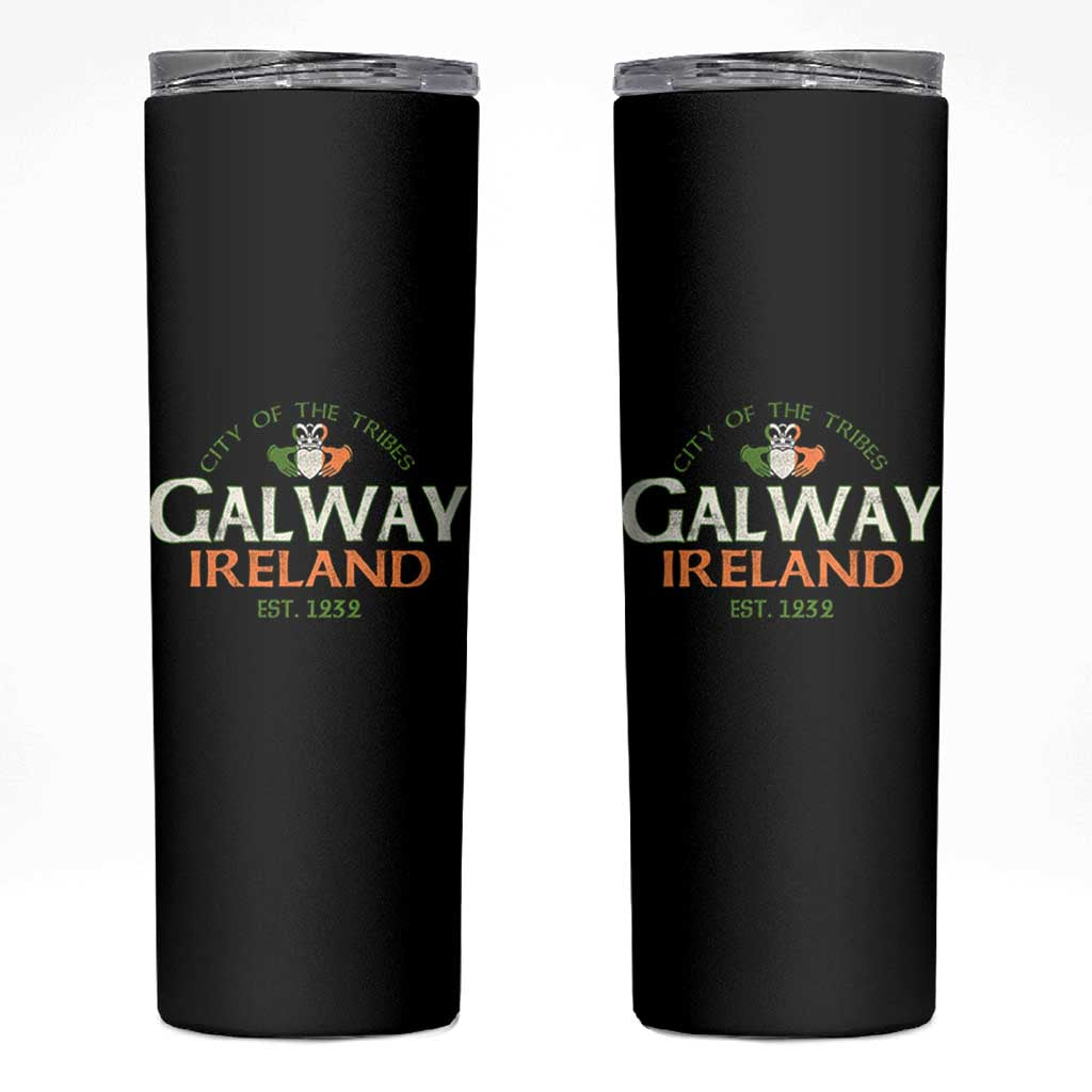 Claddagh Galway Ireland Skinny Tumbler City Of The Tribes Est 1232