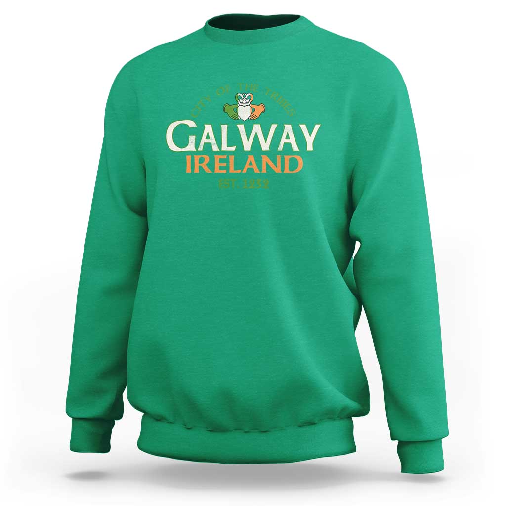 Claddagh Galway Ireland Sweatshirt City Of The Tribes Est 1232