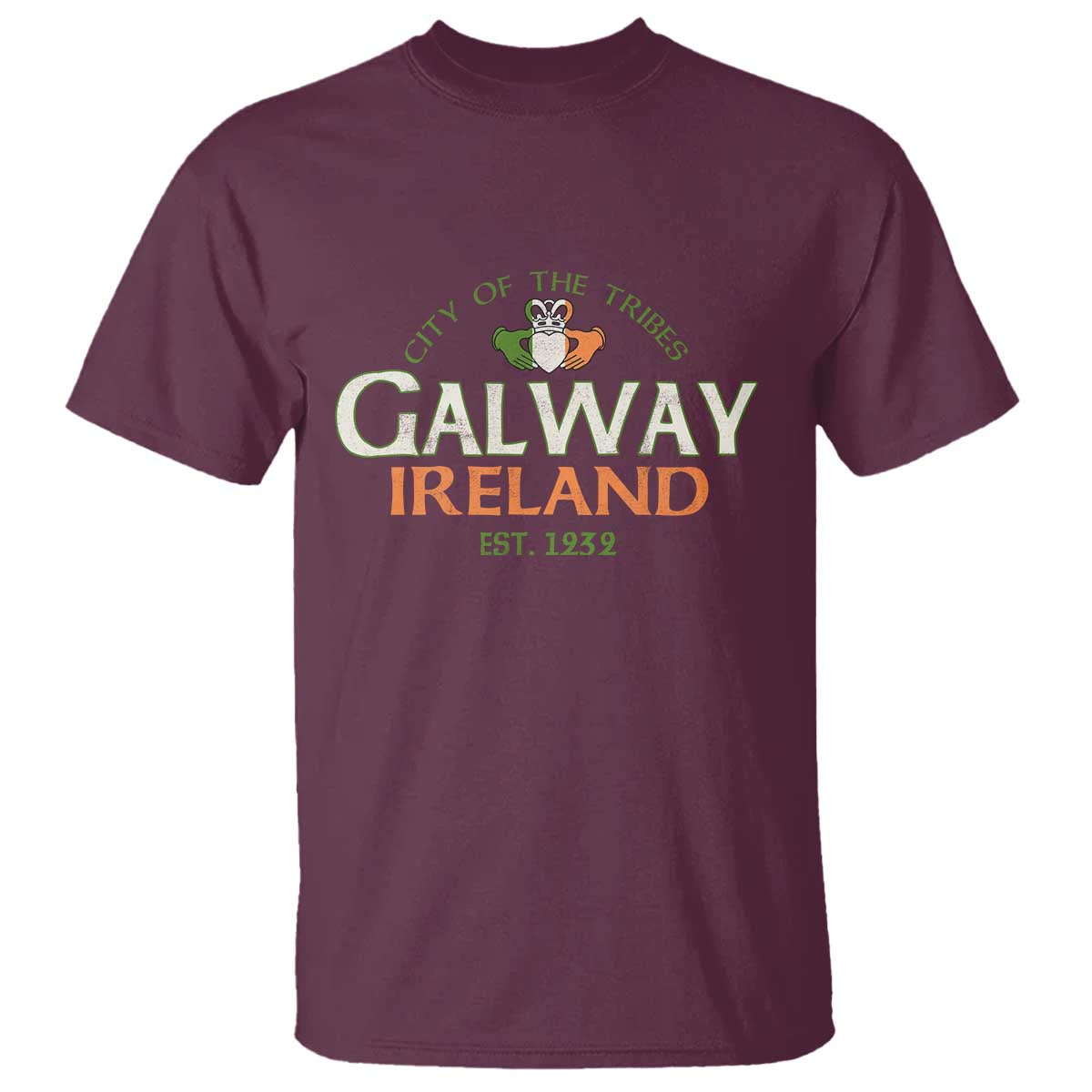 Claddagh Galway Ireland T Shirt City Of The Tribes Est 1232