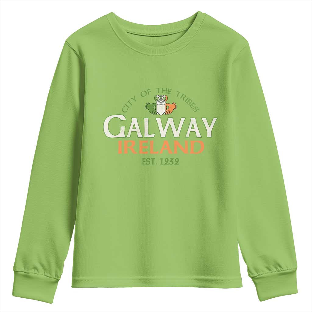 Claddagh Galway Ireland Youth Sweatshirt City Of The Tribes Est 1232
