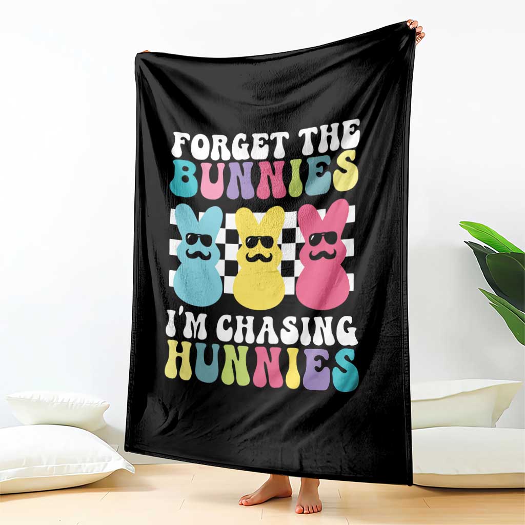 Funny Easter Forget The Bunnies I Am Chasing Hunnies Throw Blanket