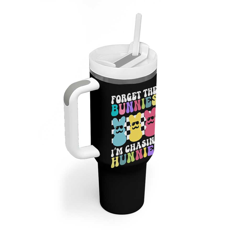 Funny Easter Forget The Bunnies I Am Chasing Hunnies Tumbler With Handle