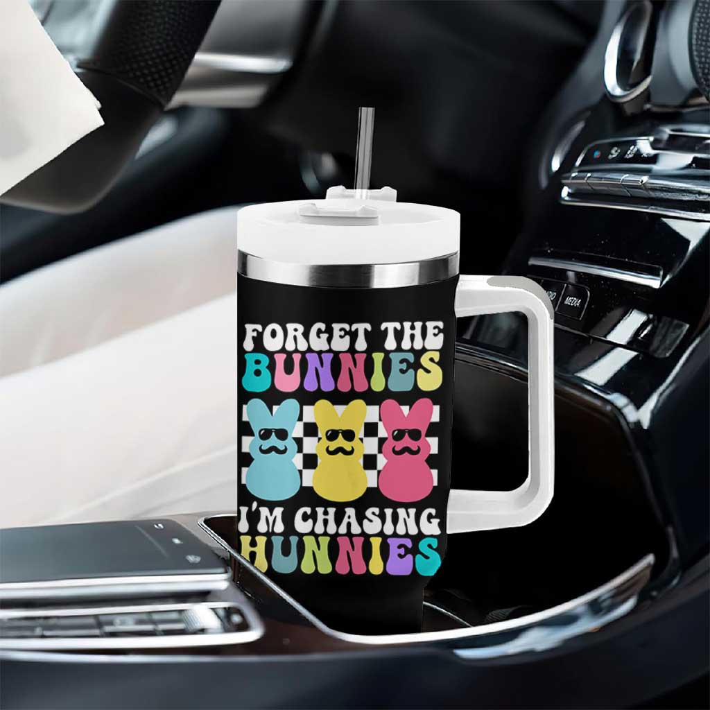 Funny Easter Forget The Bunnies I Am Chasing Hunnies Tumbler With Handle