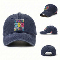 Funny Easter Forget The Bunnies I Am Chasing Hunnies Washed Cotton Baseball Cap