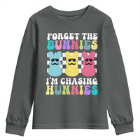 Funny Easter Forget The Bunnies I Am Chasing Hunnies Youth Sweatshirt