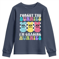 Funny Easter Forget The Bunnies I Am Chasing Hunnies Youth Sweatshirt