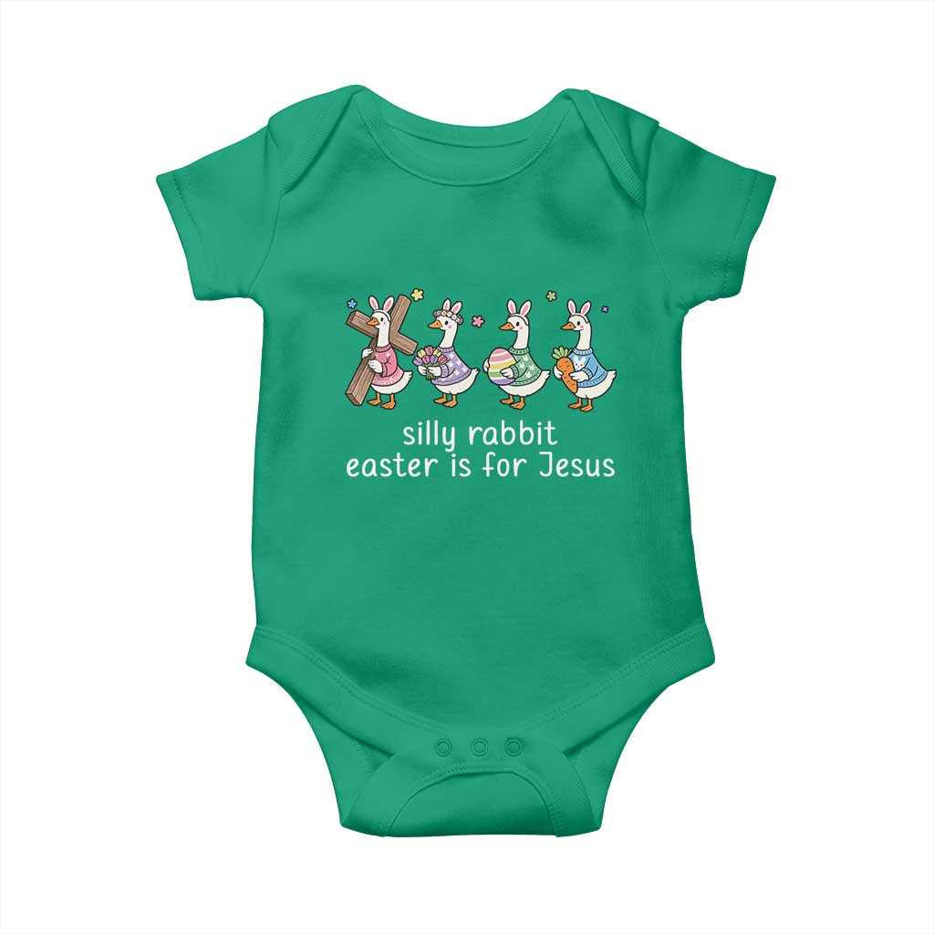 Funny Easter Day Silly Goose Baby Onesie Silly Rabbit Easter Is For Jesus