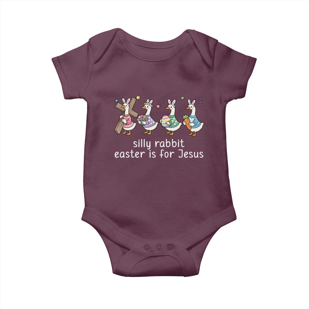 Funny Easter Day Silly Goose Baby Onesie Silly Rabbit Easter Is For Jesus