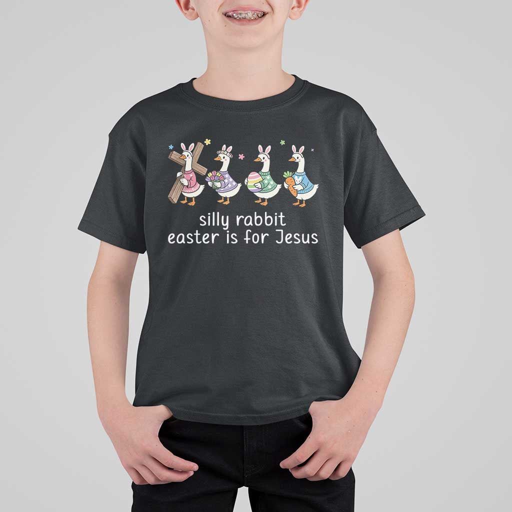 Funny Easter Day Silly Goose T Shirt For Kid Silly Rabbit Easter Is For Jesus