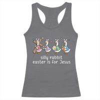Funny Easter Day Silly Goose Racerback Tank Top Silly Rabbit Easter Is For Jesus