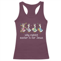 Funny Easter Day Silly Goose Racerback Tank Top Silly Rabbit Easter Is For Jesus
