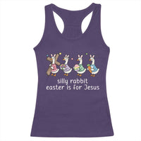 Funny Easter Day Silly Goose Racerback Tank Top Silly Rabbit Easter Is For Jesus