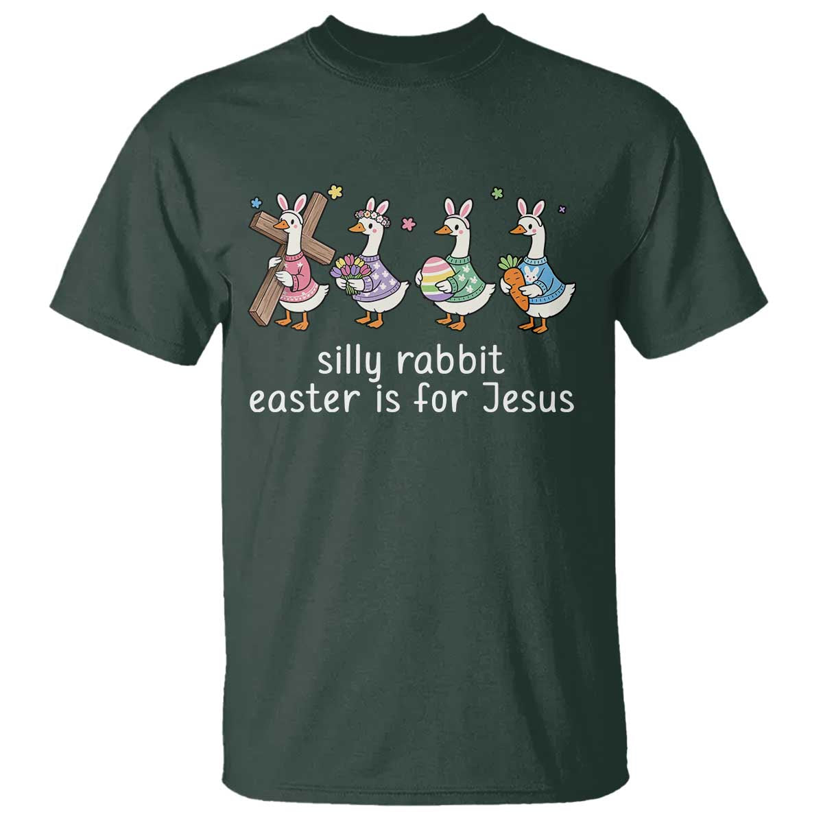 Funny Easter Day Silly Goose T Shirt Silly Rabbit Easter Is For Jesus