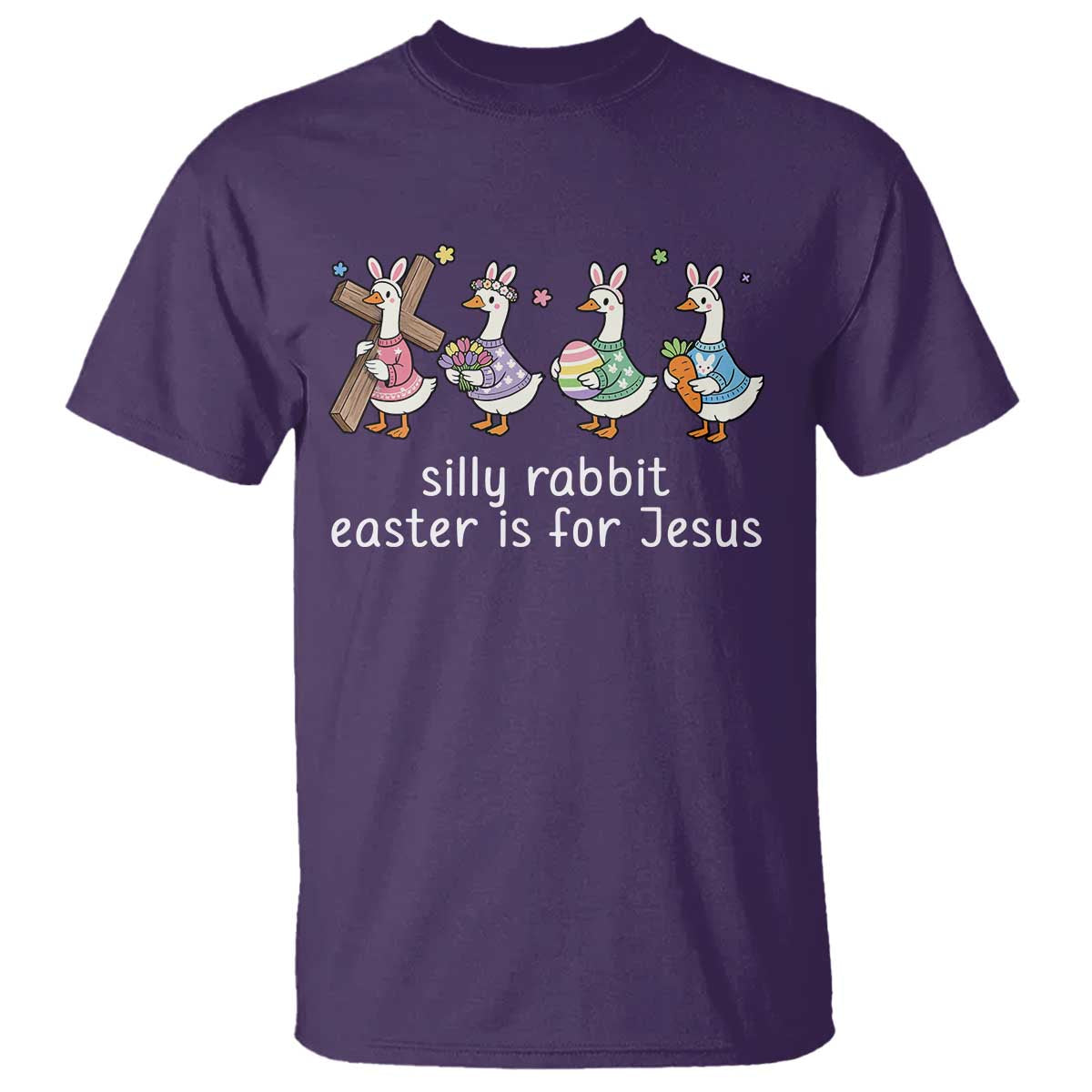Funny Easter Day Silly Goose T Shirt Silly Rabbit Easter Is For Jesus