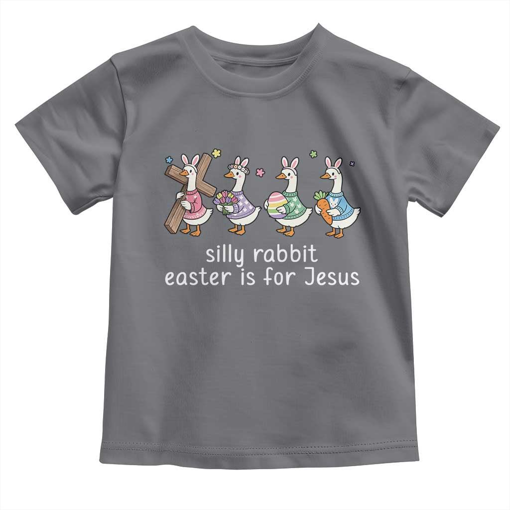Funny Easter Day Silly Goose Toddler T Shirt Silly Rabbit Easter Is For Jesus