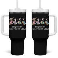 Funny Easter Day Silly Goose Tumbler With Handle Silly Rabbit Easter Is For Jesus