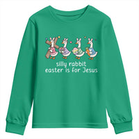 Funny Easter Day Silly Goose Youth Sweatshirt Silly Rabbit Easter Is For Jesus