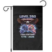 USA 250th Anniversary Gamer Garden Flag Level 250 USA Edition 1776 2026 Bald Eagle