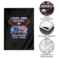 USA 250th Anniversary Gamer Garden Flag Level 250 USA Edition 1776 2026 Bald Eagle