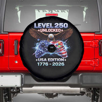 USA 250th Anniversary Gamer Spare Tire Cover Level 250 USA Edition 1776 2026 Bald Eagle