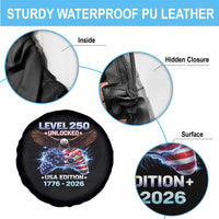USA 250th Anniversary Gamer Spare Tire Cover Level 250 USA Edition 1776 2026 Bald Eagle