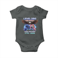 USA 250th Anniversary Gamer Baby Onesie Level 250 USA Edition 1776 2026 Bald Eagle
