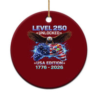 USA 250th Anniversary Gamer Ceramic Ornament Level 250 USA Edition 1776 2026 Bald Eagle