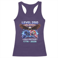 USA 250th Anniversary Gamer Racerback Tank Top Level 250 USA Edition 1776 2026 Bald Eagle
