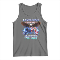 USA 250th Anniversary Gamer Tank Top Level 250 USA Edition 1776 2026 Bald Eagle