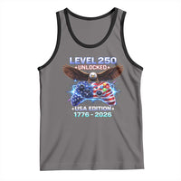 USA 250th Anniversary Gamer Tank Top Level 250 USA Edition 1776 2026 Bald Eagle