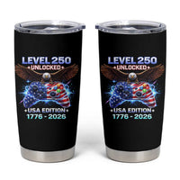 USA 250th Anniversary Gamer Tumbler Cup Level 250 USA Edition 1776 2026 Bald Eagle