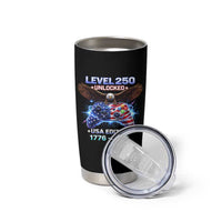 USA 250th Anniversary Gamer Tumbler Cup Level 250 USA Edition 1776 2026 Bald Eagle