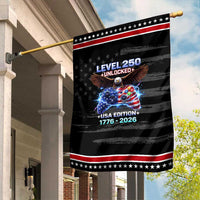 USA 250th Anniversary Gamer Garden Flag Level 250 USA Edition 1776 2026 Bald Eagle