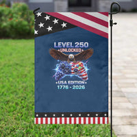USA 250th Anniversary Gamer Garden Flag Level 250 USA Edition 1776 2026 Bald Eagle